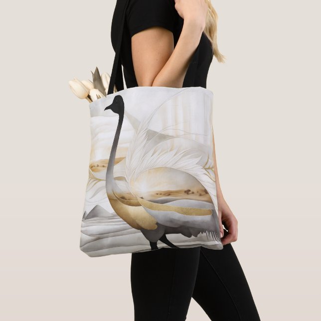 Tote Bag Garde d'autruche tissé de rêve (De près)
