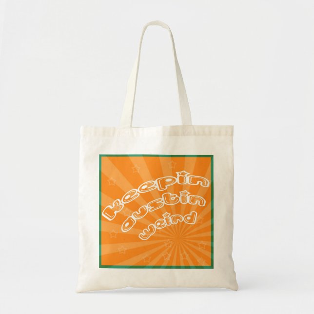Tote Bag Garder Austin Étrange Avec Orange Sunburst (Devant)