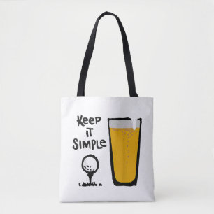 Tote Bag Garder Il Simples Funny Golf Bière