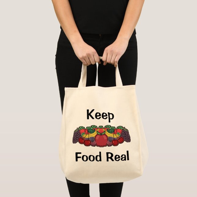Tote Bag Garder la nourriture réelle (Devant (produit))