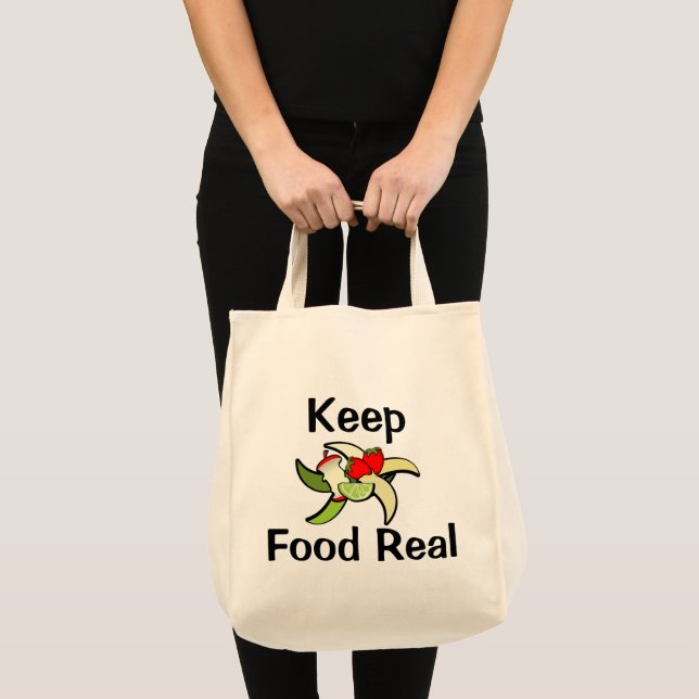 Tote Bag Garder la nourriture réelle (Devant (produit))