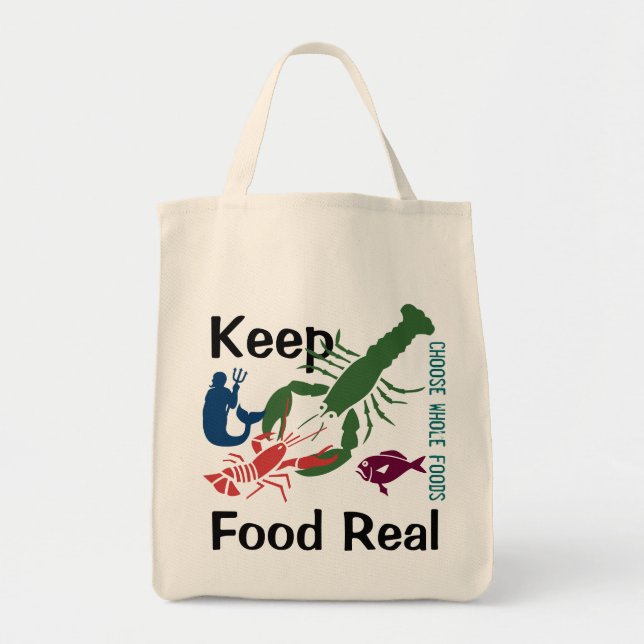 Tote Bag Garder la nourriture réelle (Devant)