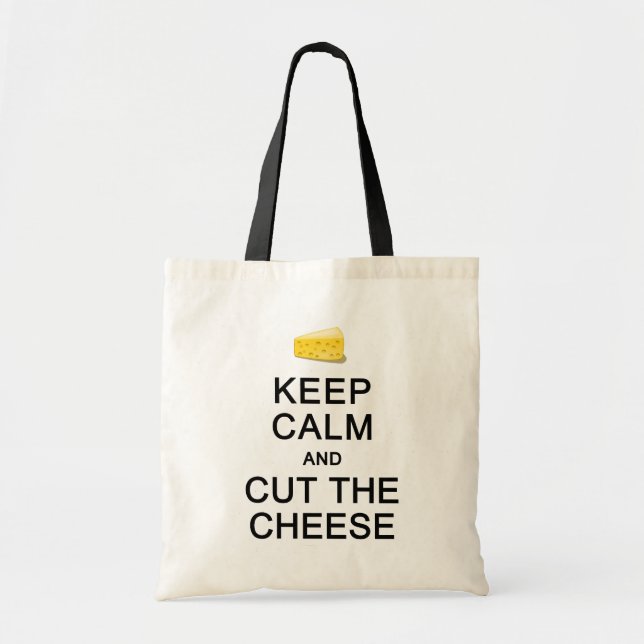 Tote Bag GARDEZ CALME & COUPEZ LE FROMAGE - choisissez le s (Devant)