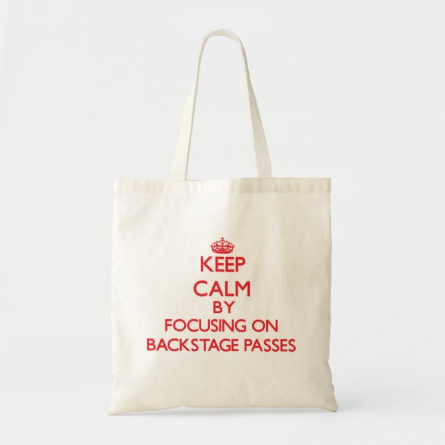 Tote Bag Gardez le calme en se concentrant sur les passages (Devant)
