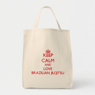 Tote Bag Gardez le calme et aimez le Brésilien Jiu-Jitsu