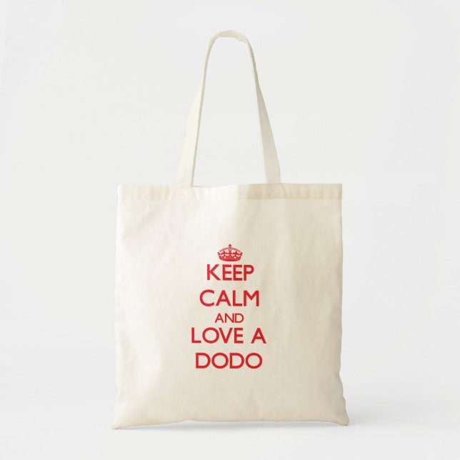 Tote Bag Gardez le calme et aimez une dronte (Devant)