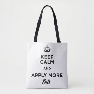 Tote Bag Gardez le calme et appliquez plus d'huiles