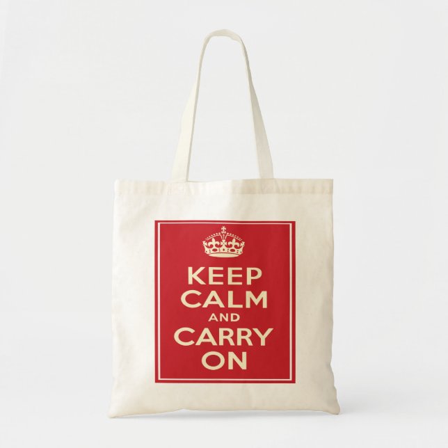 Tote Bag Gardez le calme et continuez (Devant)