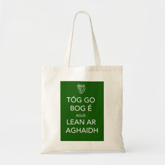 Tote Bag Gardez le calme et continuez l'irlandais
