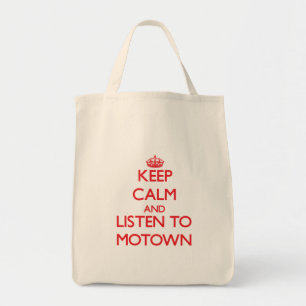 Tote Bag Gardez le calme et écoutez MOTOWN