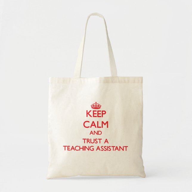 Tote Bag Gardez le calme et faites confiance à un assistant (Devant)
