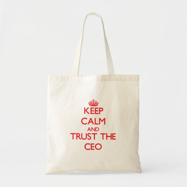 Tote Bag Gardez le calme et faites confiance au CEO (Devant)