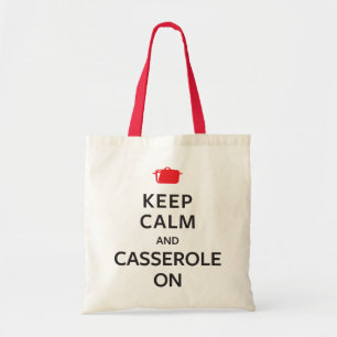 Tote Bag Gardez le calme et la cocotte en terre dessus