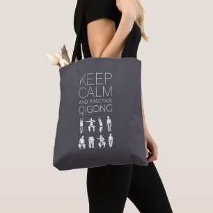 Tote Bag Gardez le calme et la pratique Qigong