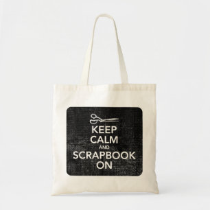 Tote Bag Gardez le calme et l'album sur Fourre-tout 2, noir