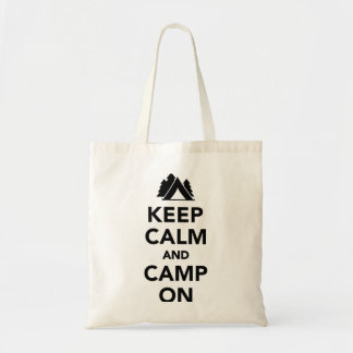Tote Bag Gardez le calme et le camp dessus