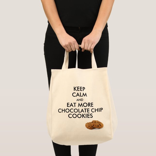 Tote Bag Gardez le calme et mangez plus de gâteaux aux (Devant (produit))