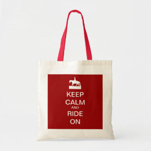 Tote Bag Gardez le calme et montez dessus