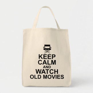 Tote Bag Gardez le calme et observez les vieux films