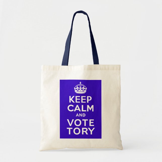 Tote Bag Gardez le calme et votez le ~ Royaume-Uni (Devant)