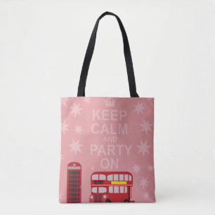 Tote Bag Gardez Le Calme London Party On Fun Art