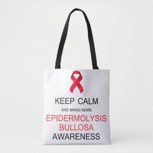 Tote Bag Gardez le calme pour la conscience d'épidermolyse
