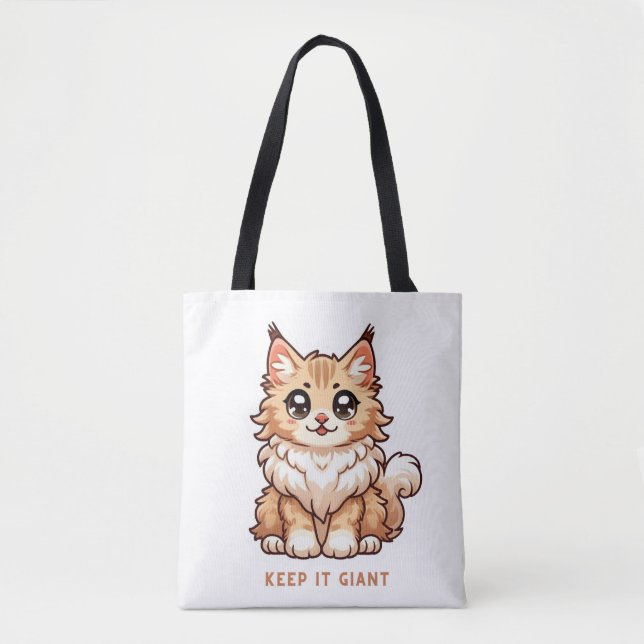 Tote Bag Gardez-le chaton géant sur Fourre-tout (Devant)