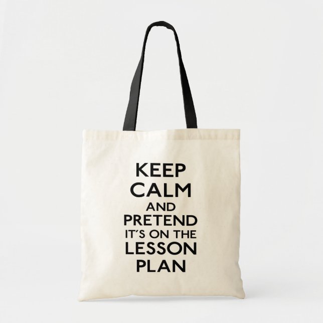 Tote Bag Gardez le plan de cours calme (Devant)