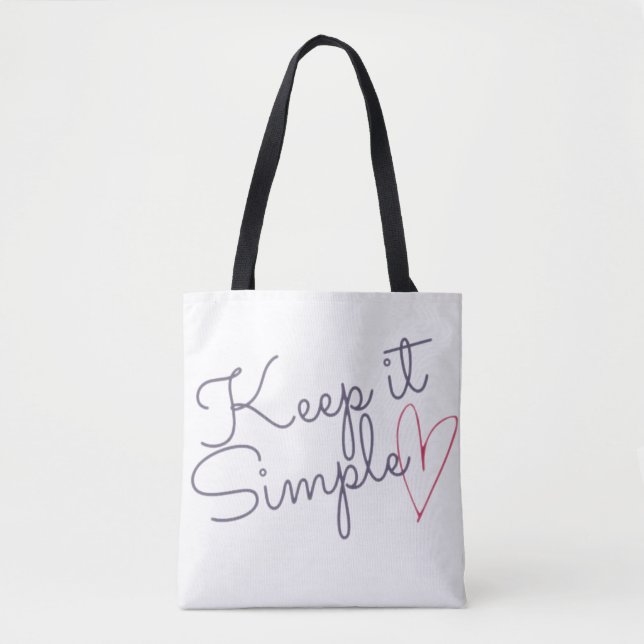 Tote Bag Gardez-le simple (Devant)