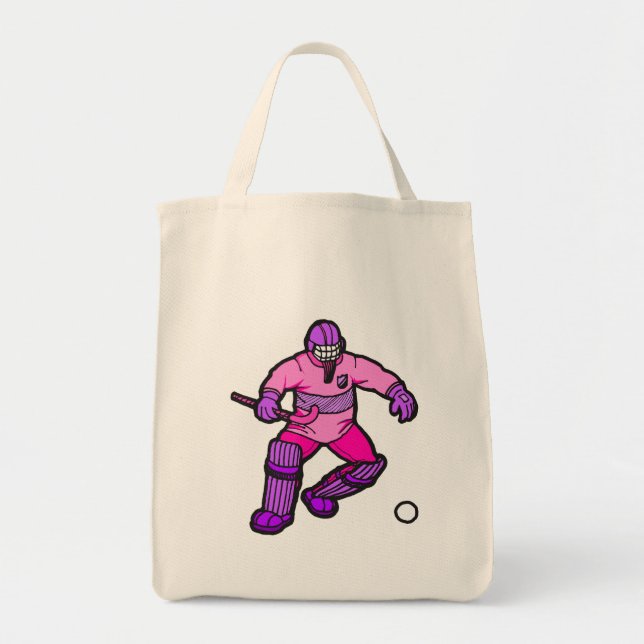 Tote Bag Gardien de but d'hockey de champ (Devant)