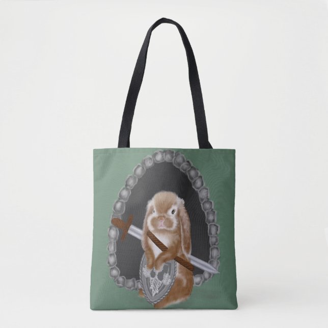 Tote Bag Gardien du Burrow : Brave Bunny Defender (Devant)