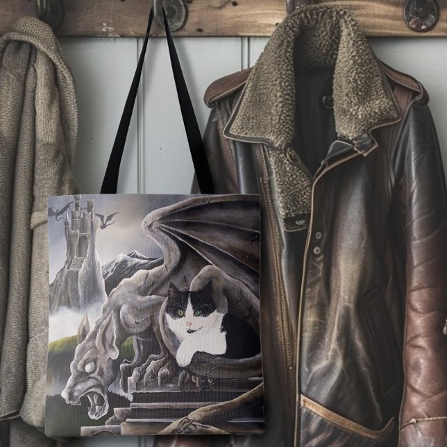 Tote Bag Gargoyle noir blanc (Créateur téléchargé)