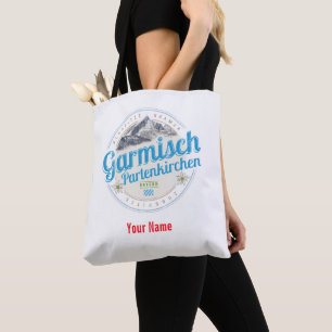 Tote Bag Garmisch Partenkirchen Bavière Alpes Vintages