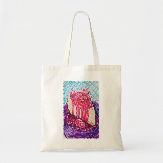 Tote Bag Gâteau aux framboises (Devant)