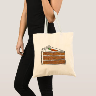 Tote Bag Gâteau de couche de carottes tranche de dessert de
