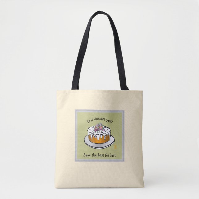 Tote Bag Gâteau de dessert Épaule en polyester brossé robus (Devant)