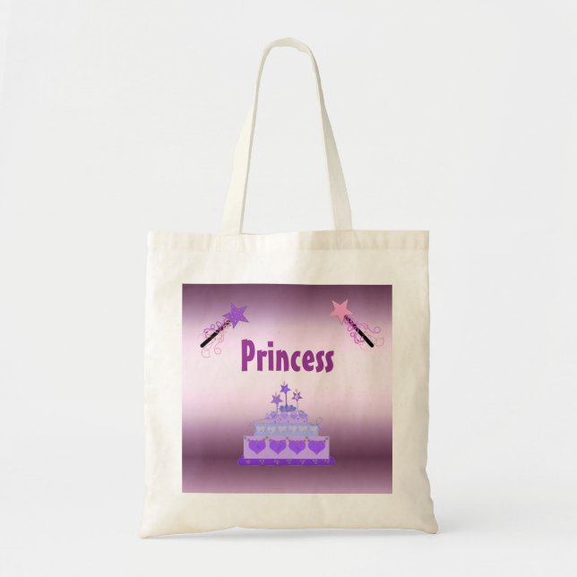 Tote Bag Gâteau de princesse et baguettes magiques (Devant)