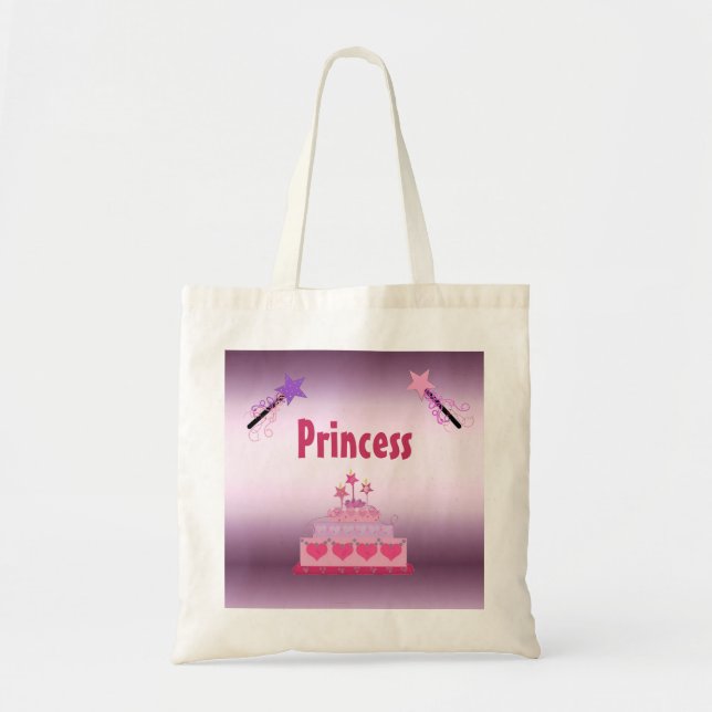Tote Bag Gâteau de princesse et baguettes magiques (Devant)