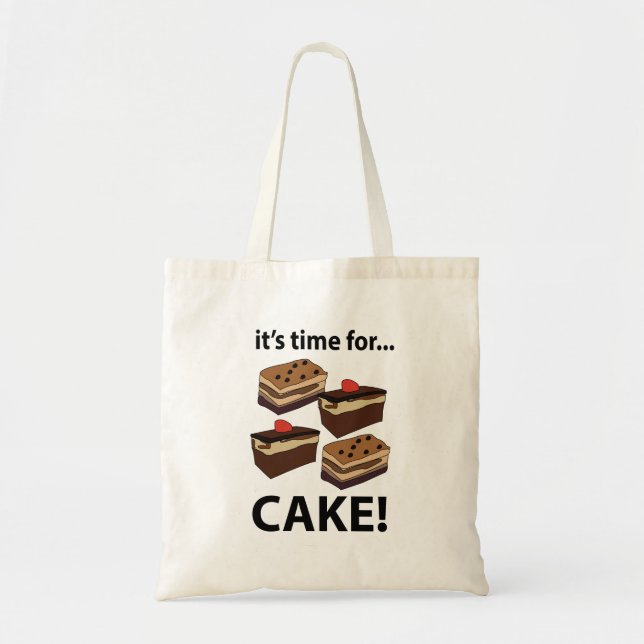 Tote Bag Gâteau Il est temps de gâteau (Devant)