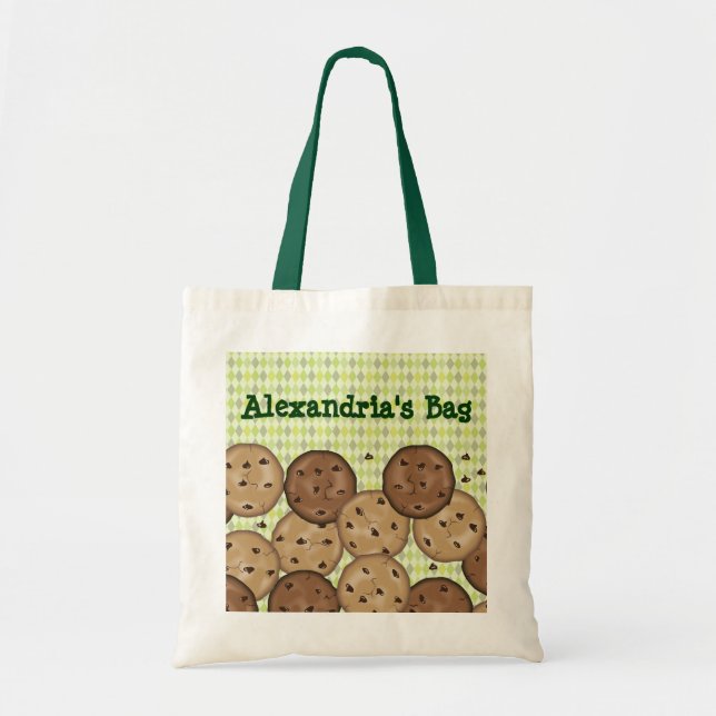 Tote Bag Gâteaux aux pépites de chocolat personnalisables (Devant)