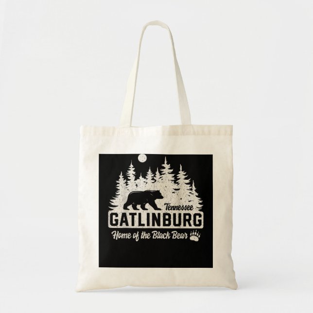 Tote Bag Gatlinburg Tennessee Ours Noir Great Smoky Mounta (Devant)