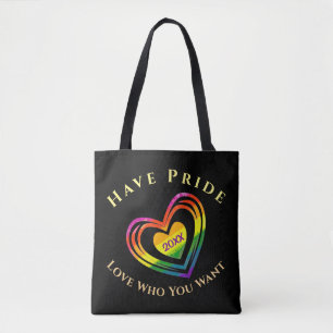 Tote Bag Gay LGBTQ Ont Fierté Mois Amour Qui Vous Voulez