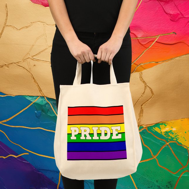 Tote Bag Gay pride arc-en-ciel (Créateur téléchargé)
