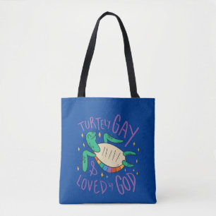 Tote Bag Gay pride branché Turtley Gay Loved by God