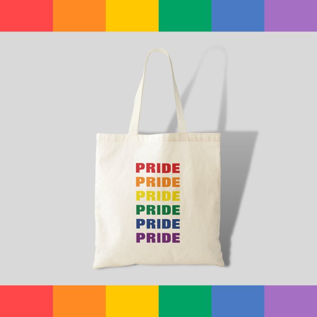 Tote Bag GAY PRIDE LGBTQ - Texte extensible personnalisable (Créateur téléchargé)