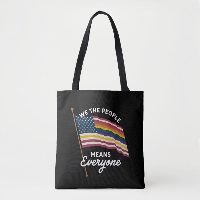 Tote Bag Gay Pride Parade Nous Le Peuple Signifie Tout Le M (Devant)