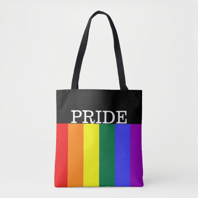 Tote Bag Gay pride Rainbow Personnalisé (Devant)