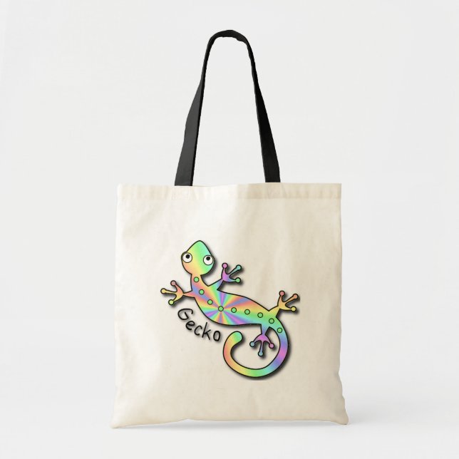 Tote Bag Gecko psychédélique (Devant)