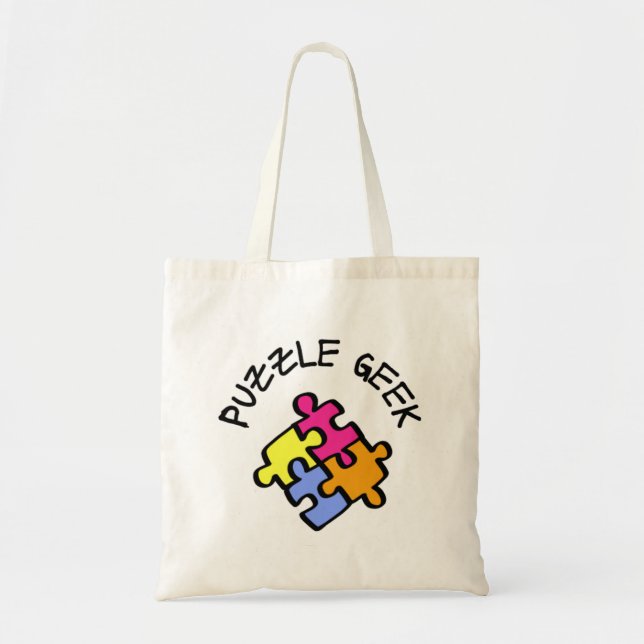 Tote Bag Geek de puzzle (Devant)