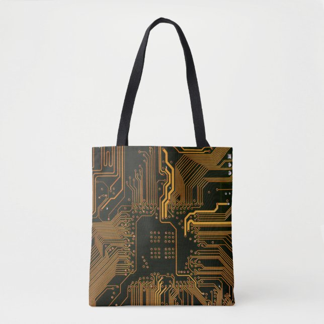 Tote Bag Geek Sortie carte circuit électronique orange PCB  (Devant)